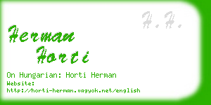 herman horti business card